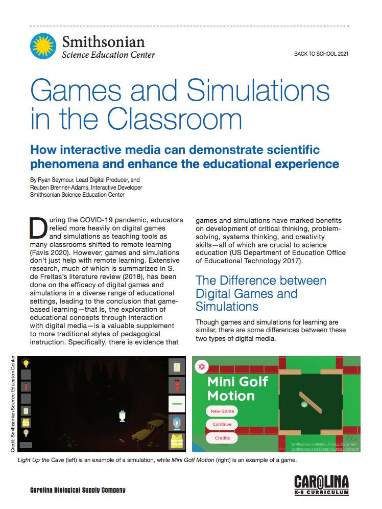 Games and Simulations in the Classroom Whitepaper